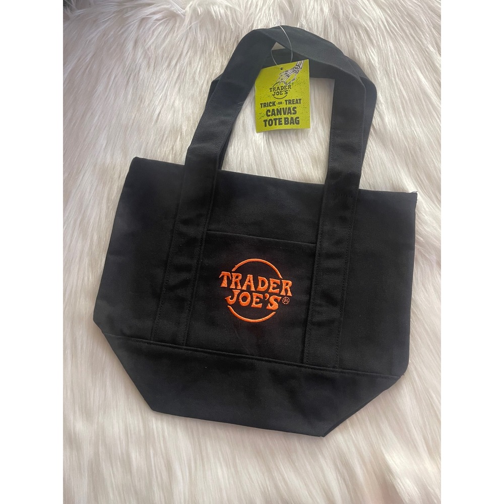 Trick or Treat Trader Joe's 4 Mini Halloween Multicolor Canvas Tote Bag Bundle - Picture 10 of 10